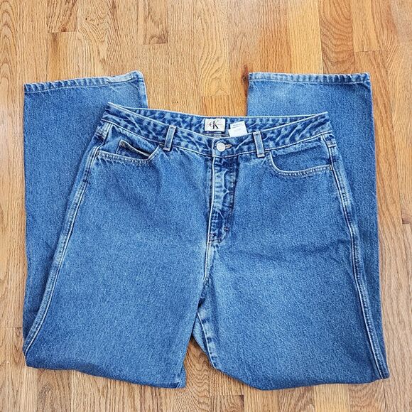 Calvin Klein Denim - Calvin Klein Womens Jeans Size 15 Straight Leg Blue Denim High Rise Vintage 90s